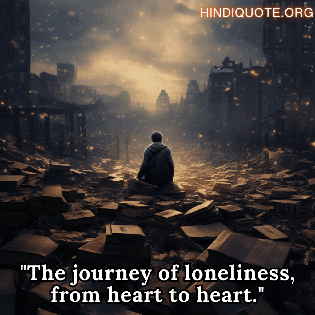 "The journey of loneliness, from heart to heart." - Mirza Ghalib, Dil Ki Baatein.