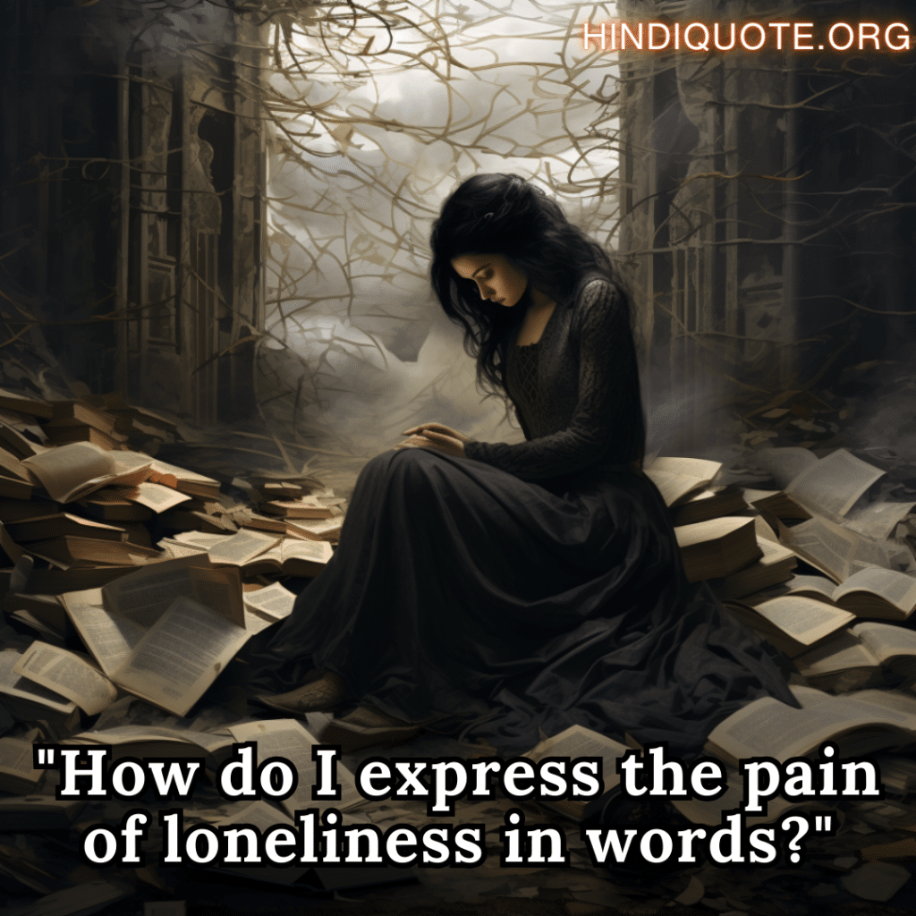 "How do I express the pain of loneliness in words?" -  Faiz Ahmed Faiz, Shabd Aur Silsila