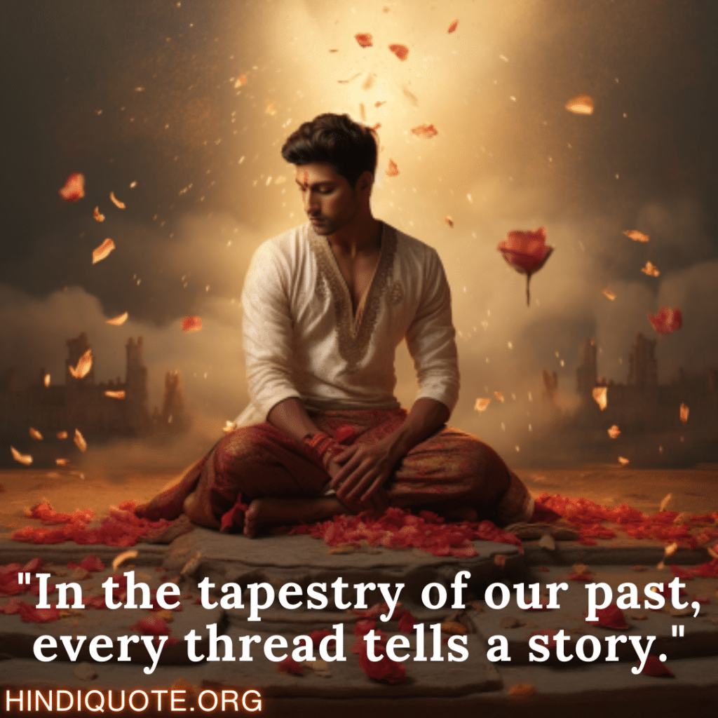 Breakup Shayari In English "In the tapestry of our past, every thread tells a story."