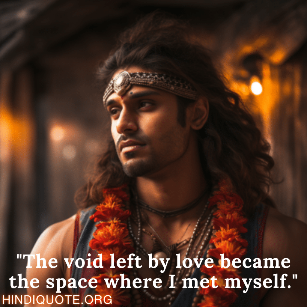Breakup Quotes In English "The void left by love became the space where I met myself."