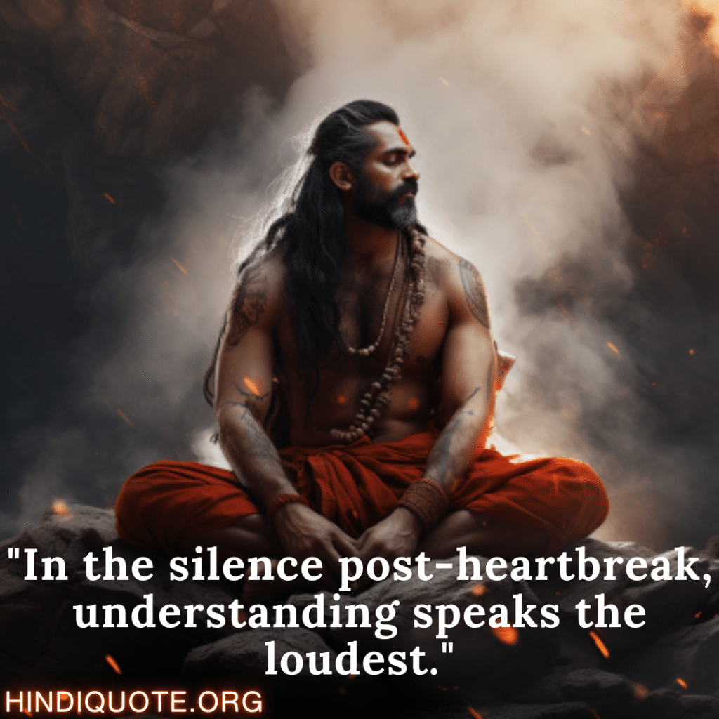 "In the silence post-heartbreak, understanding speaks the loudest."