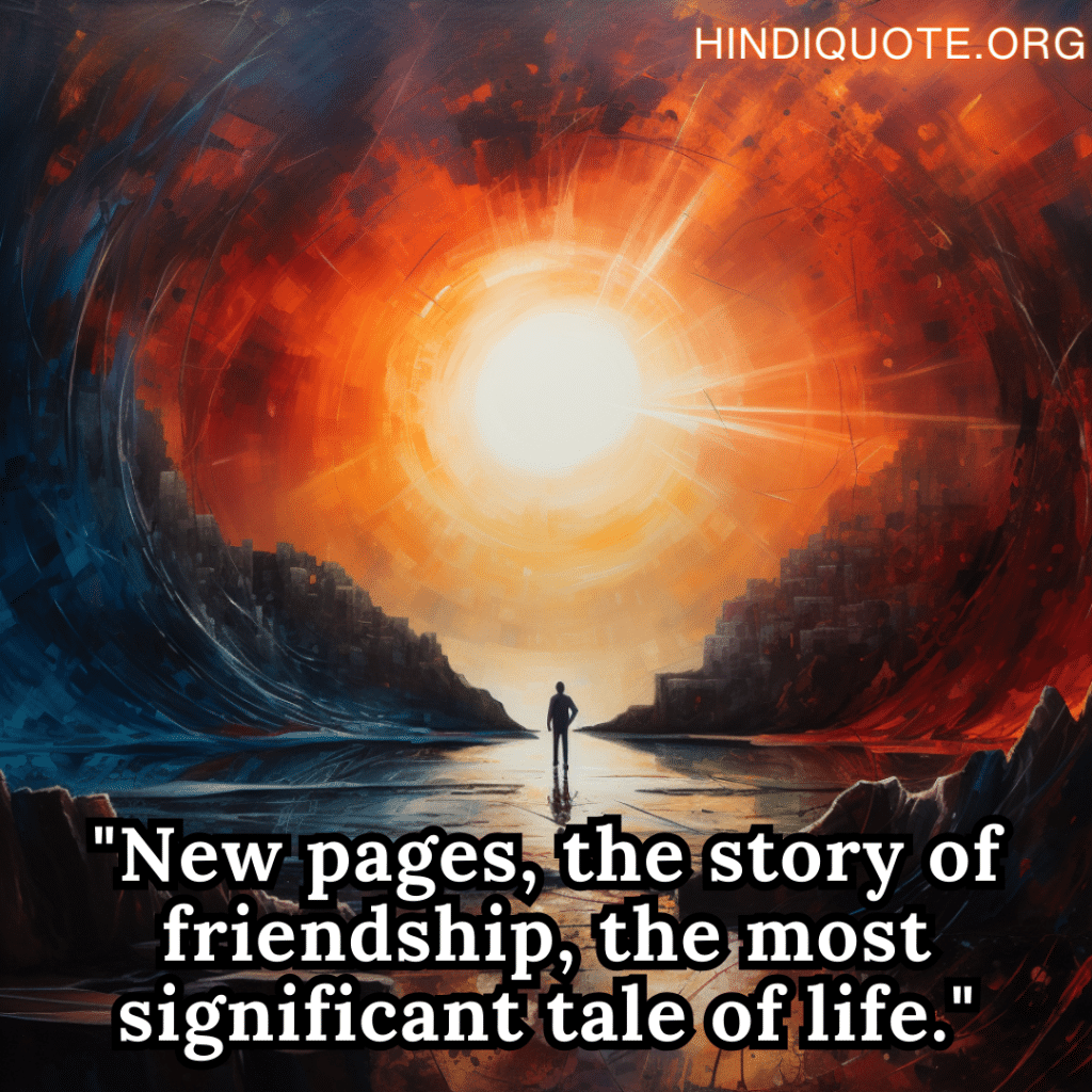 Best Friend Quotes "New pages, the story of friendship, the most significant tale of life."