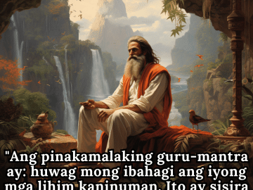 Motivational Quotes In Tagalog By Vyasa "Ang pinakamalaking guru-mantra ay: huwag mong ibahagi ang iyong mga lihim kaninuman. Ito ay sisira sa iyo." - Vyasa