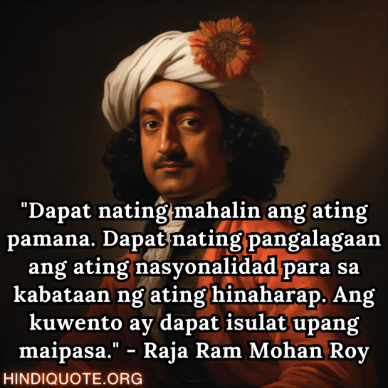 Top 10 Motivational Quotes In Tagalog By Raja Ram Mohan Roy Sampung ...