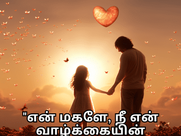 Short Love Quotes In Tamil For Your Daughter "என் மகளே, நீ என் வாழ்க்கையின் அழகான கவிதை."
