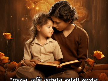 Love Quotes In Bengali For Your Son "ছেলে, তুমি আমার আশা স্বপ্নের অনুপ্রেরণা।"