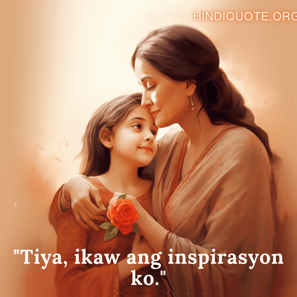 Love Quotes In Tagalog For Your Aunt "Tiya, ikaw ang inspirasyon ko."