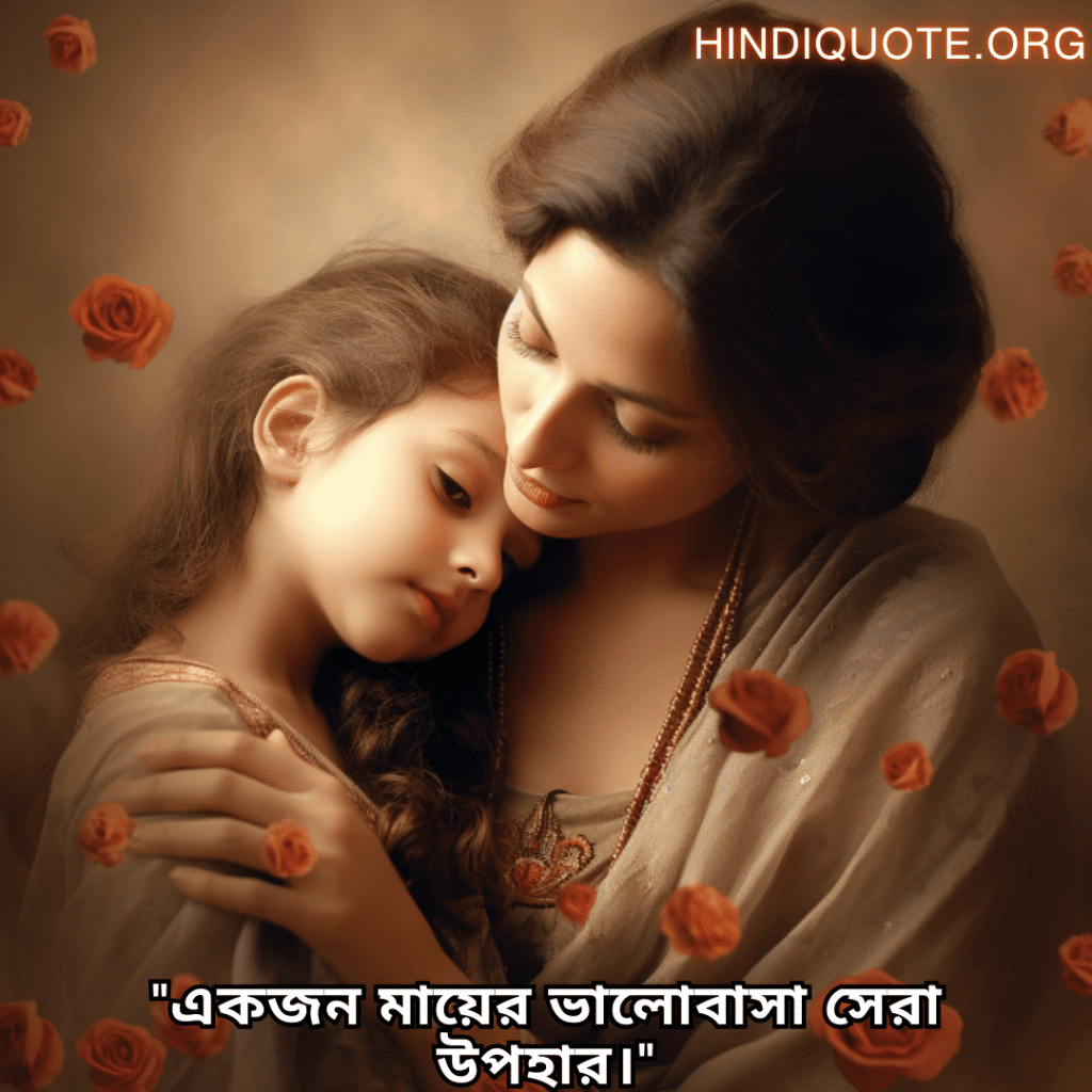 "একজন মায়ের ভালোবাসা সেরা উপহার।"