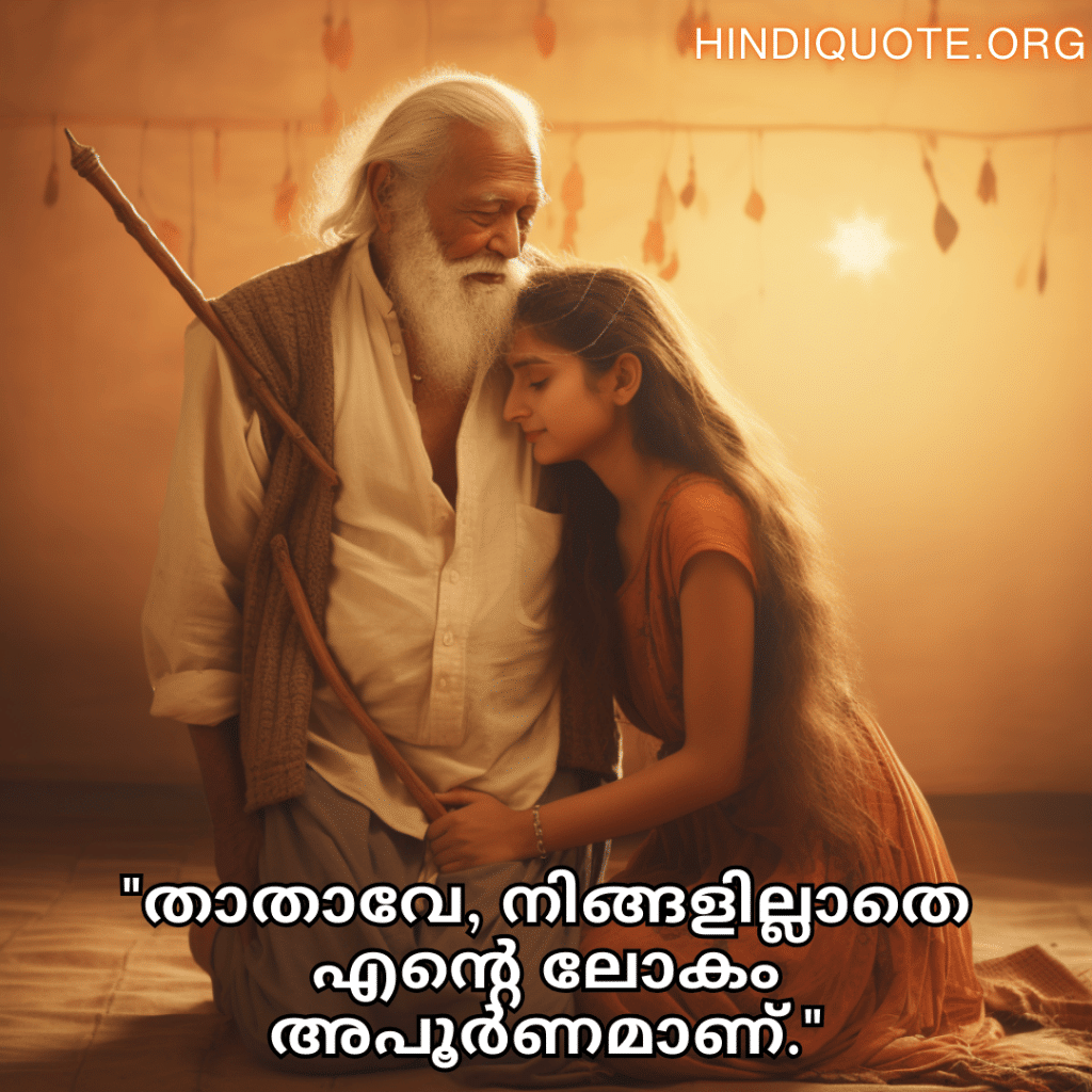 "താതാവേ, നിങ്ങളില്ലാതെ എന്റെ ലോകം അപൂർണമാണ്."