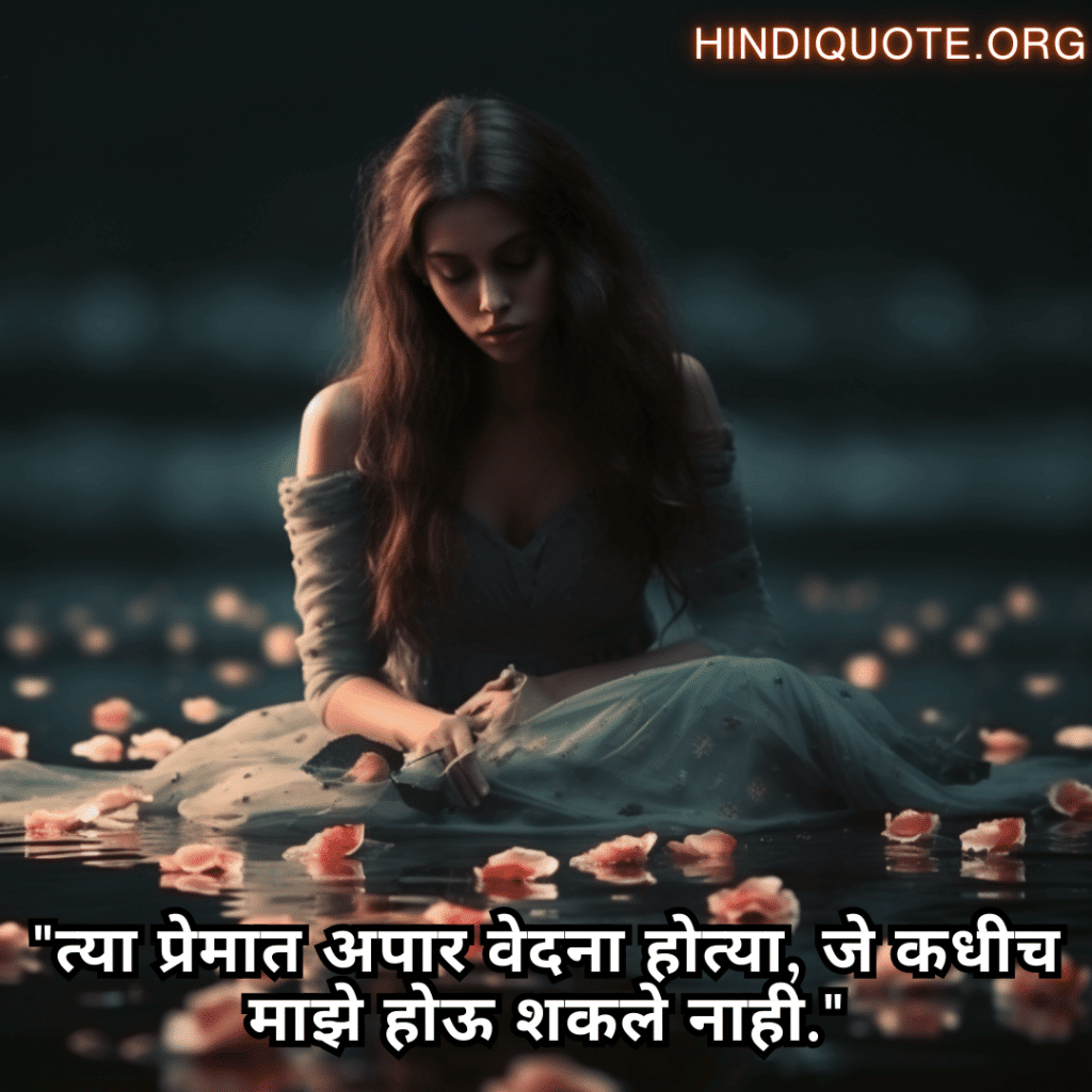 "त्या प्रेमात अपार वेदना होत्या, जे कधीच माझे होऊ शकले नाही."