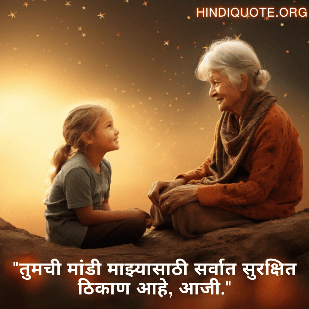 "तुमची मांडी माझ्यासाठी सर्वात सुरक्षित ठिकाण आहे, आजी."