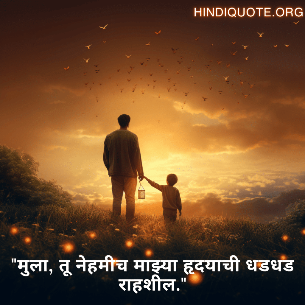 "मुला, तू नेहमीच माझ्या हृदयाची धडधड राहशील."