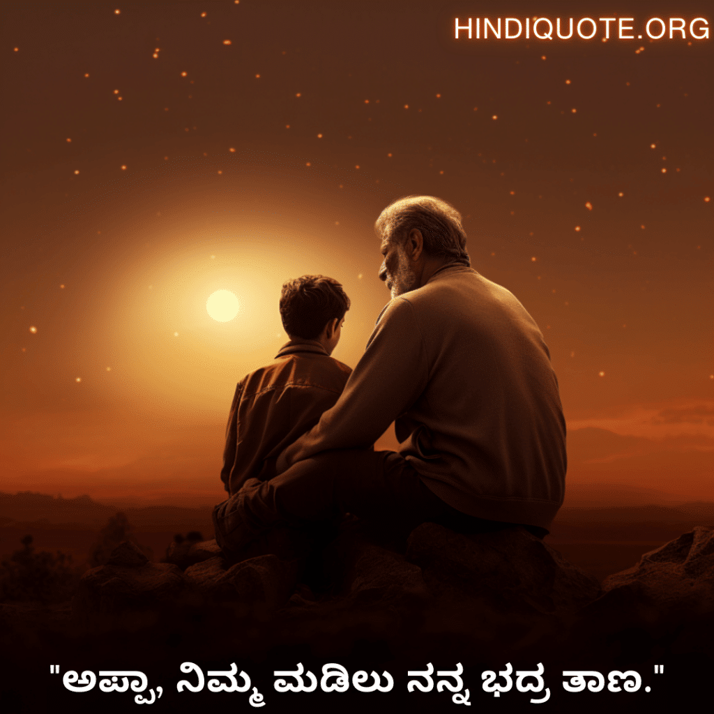 "ಅಪ್ಪಾ, ನಿಮ್ಮ ಮಡಿಲು ನನ್ನ ಭದ್ರ ತಾಣ."