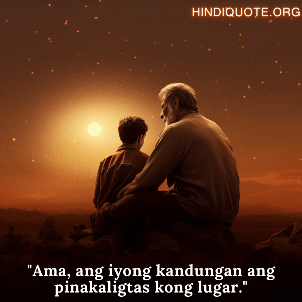 "Ama, ang iyong kandungan ang pinakaligtas kong lugar."