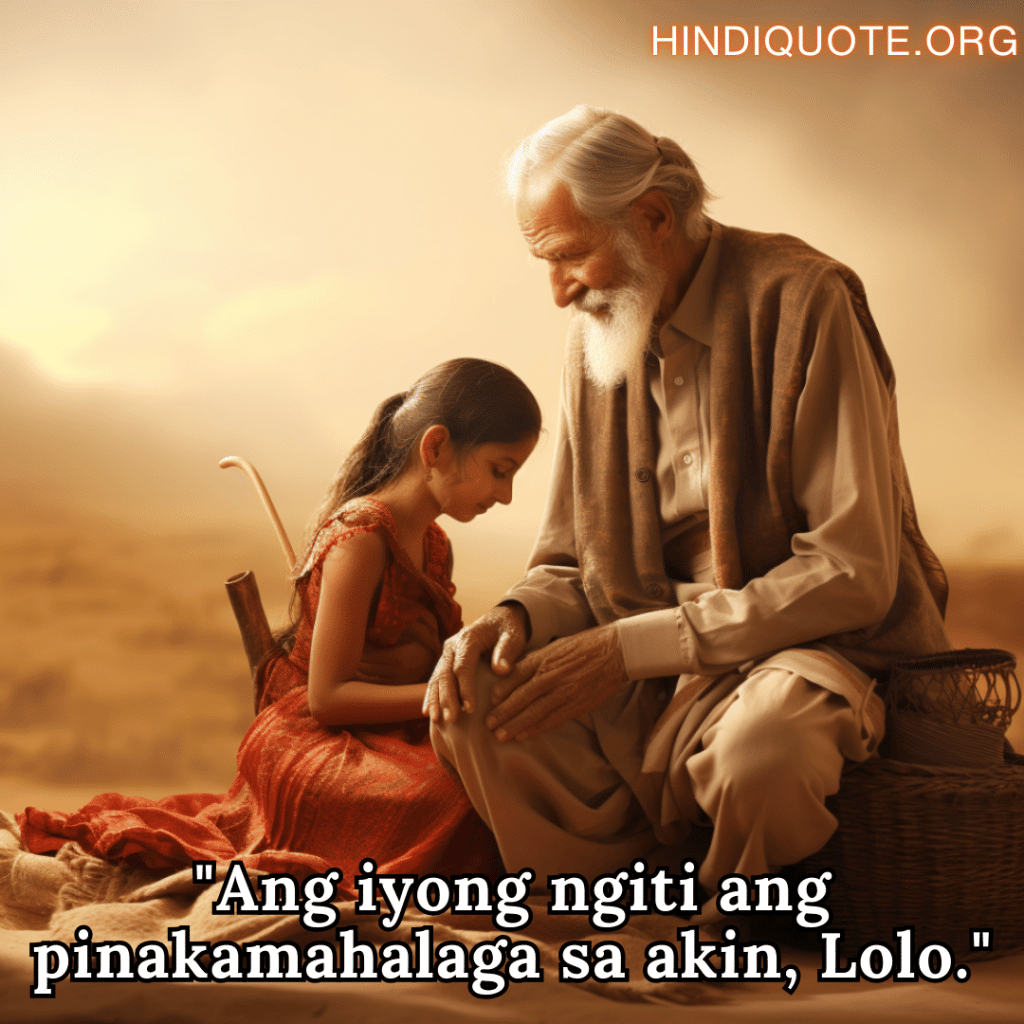 "Ang iyong ngiti ang pinakamahalaga sa akin, Lolo."