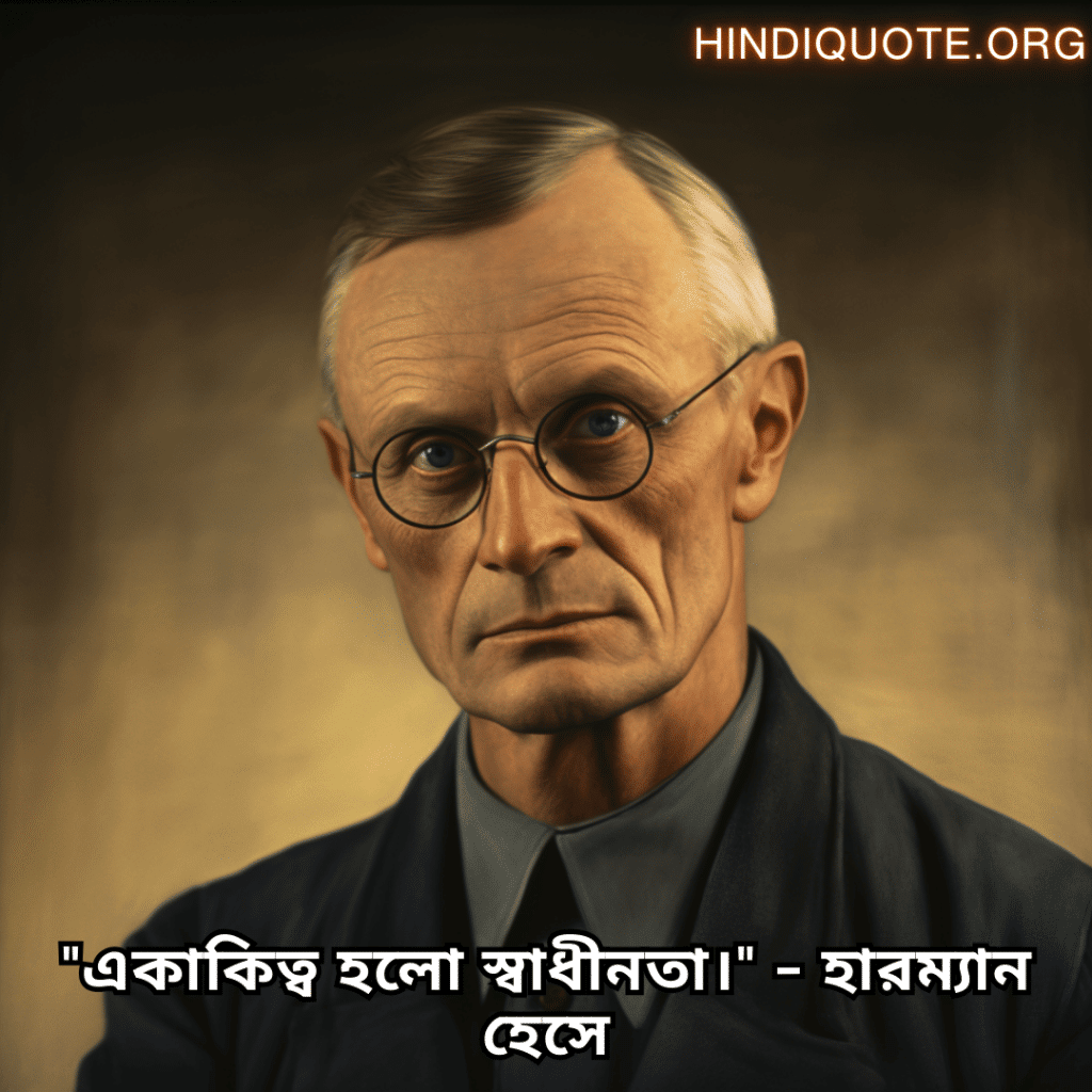 "একাকিত্ব হলো স্বাধীনতা।" - হারম্যান হেসে