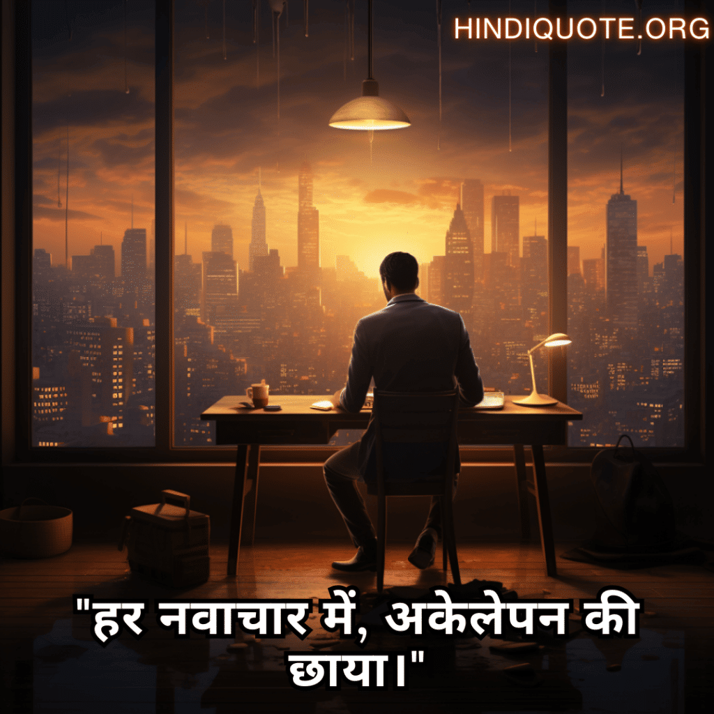 "हर नवाचार में, अकेलेपन की छाया।"