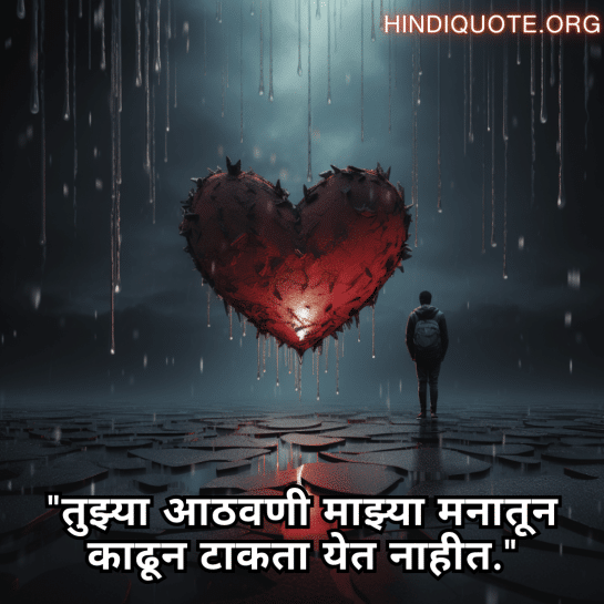 "तुझ्या आठवणी माझ्या मनातून काढून टाकता येत नाहीत."