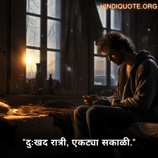 "दुःखद रात्री, एकट्या सकाळी."