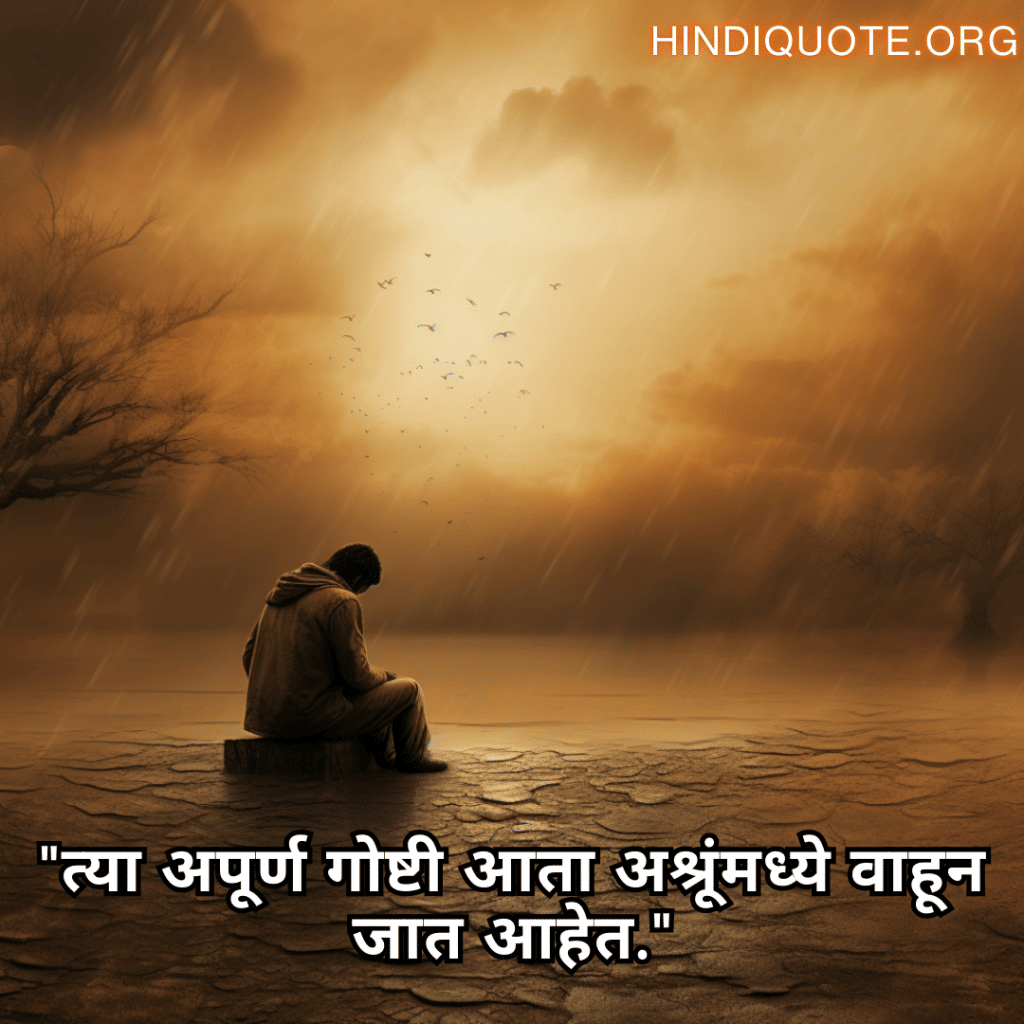 "त्या अपूर्ण गोष्टी आता अश्रूंमध्ये वाहून जात आहेत."