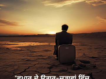 "ਵਪਾਰ ਦੇ ਉਤਾਰ-ਚੜ੍ਹਾਵਾਂ ਵਿੱਚ, ਇਕੱਲੇਪਨ ਮੇਰਾ ਸਾਥੀ ਹੈ।"