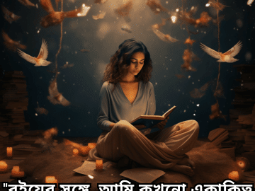 "বইয়ের সঙ্গে, আমি কখনো একাকিত্ব অনুভব করি না।"
