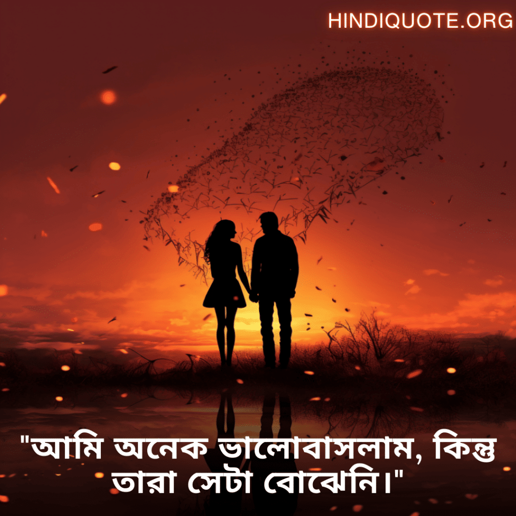 "আমি অনেক ভালোবাসলাম, কিন্তু তারা সেটা বোঝেনি।"