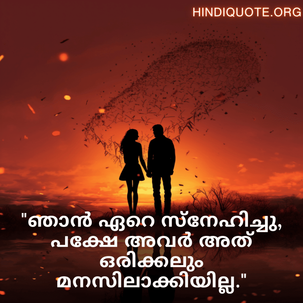 "ഞാൻ ഏറെ സ്നേഹിച്ചു, പക്ഷേ അവർ അത് ഒരിക്കലും മനസിലാക്കിയില്ല."