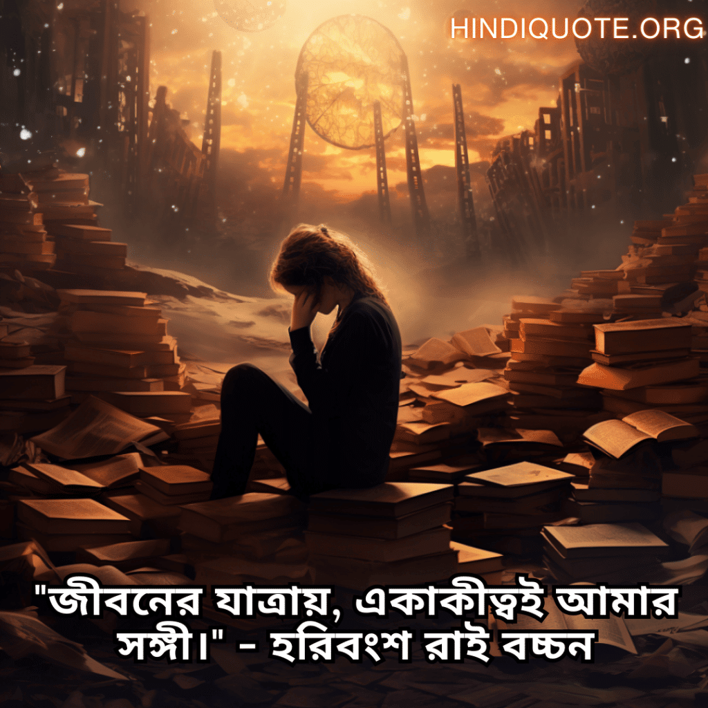 "জীবনের যাত্রায়, একাকীত্বই আমার সঙ্গী।" - হরিবংশ রাই বচ্চন