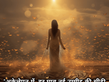 "अकेलेपन में, हर घाव नई उम्मीद की सीढ़ी बनता है।"