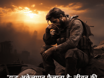 "युद्ध अकेलापन फैलाता है; जीवन की संगीत थम जाती है।"