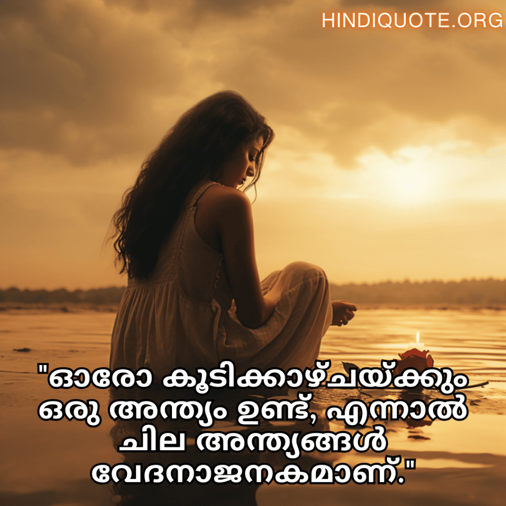 "ഓരോ കൂടിക്കാഴ്ചയ്ക്കും ഒരു അന്ത്യം ഉണ്ട്, എന്നാൽ ചില അന്ത്യങ്ങൾ വേദനാജനകമാണ്."