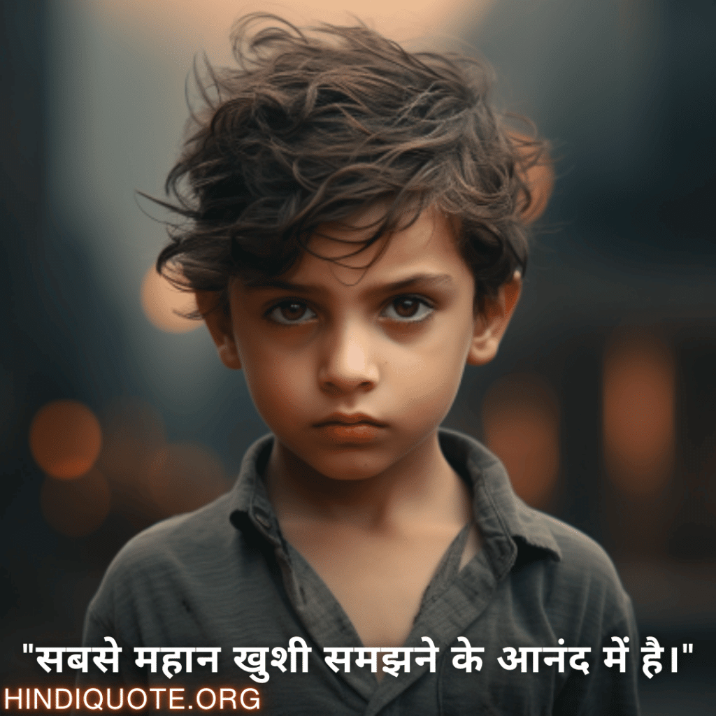 "सबसे महान खुशी समझने के आनंद में है।"