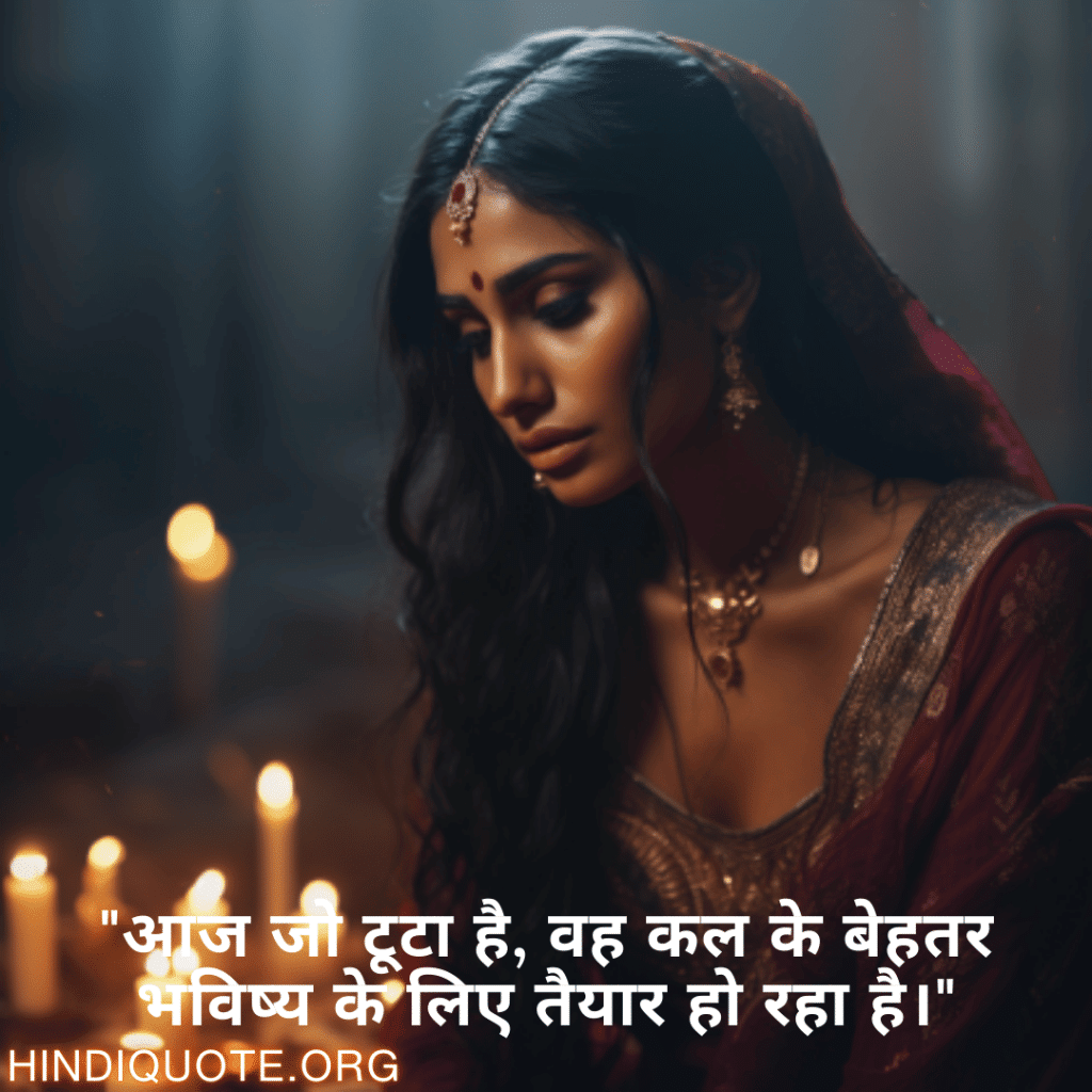Breakup Shayari On A Brighter Future "आज जो टूटा है, वह कल के बेहतर भविष्य के लिए तैयार हो रहा है।"