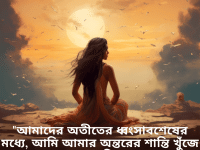 Breakup Quotes In Bengali On Finding Peace "আমাদের অতীতের ধ্বংসাবশেষের মধ্যে, আমি আমার অন্তরের শান্তি খুঁজে পেয়েছি।"