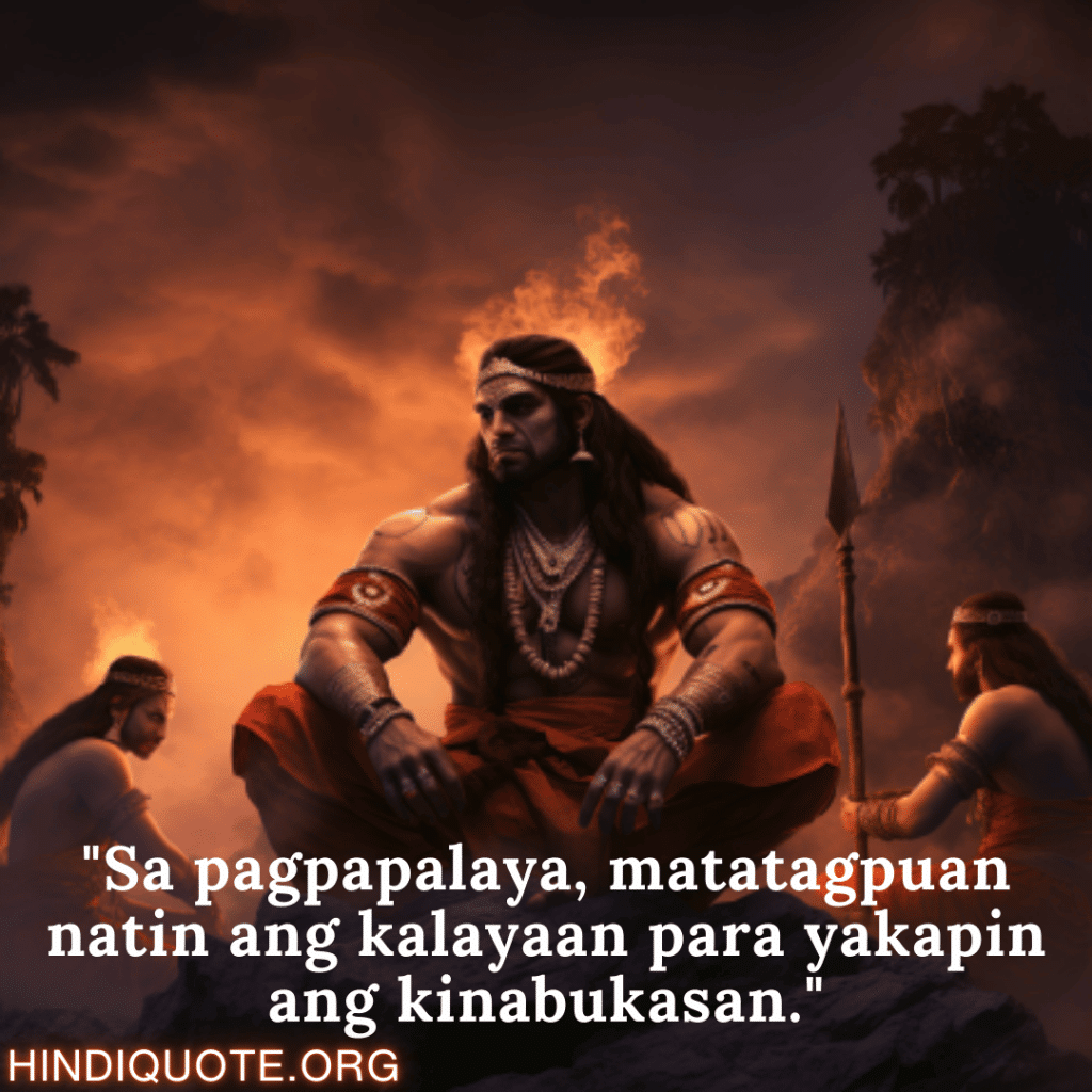 Break up Message In Tagalog On Moving On "Sa pagpapalaya, matatagpuan natin ang kalayaan para yakapin ang kinabukasan."