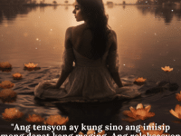 Calm Attitude Quotes In Tagalog "Ang tensyon ay kung sino ang iniisip mong dapat kang maging. Ang relaksasyon ay kung sino ka talaga."