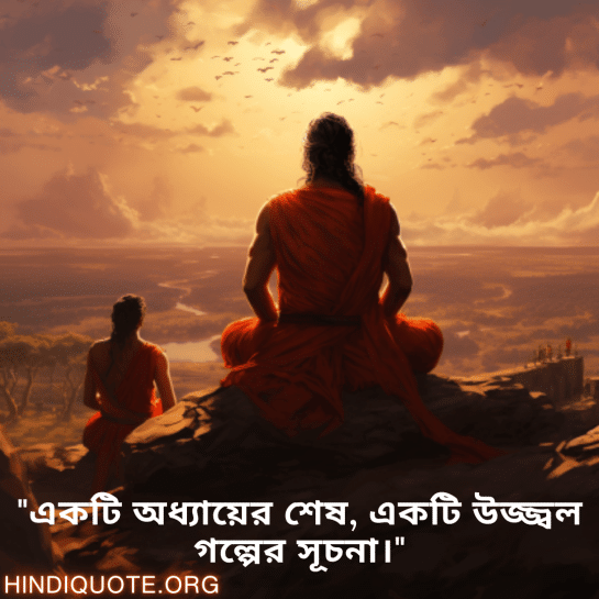 Breakup Quotes In Bengali On A Brighter Future "একটি অধ্যায়ের শেষ, একটি উজ্জ্বল গল্পের সূচনা।"
