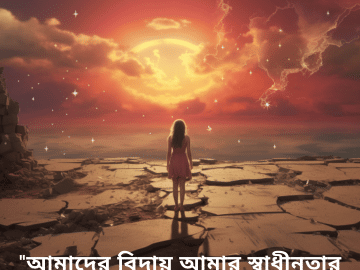 Breakup Quotes In Bengali On Finding Independence "আমাদের বিদায় আমার স্বাধীনতার দরজা খুলে দিয়েছে।"
