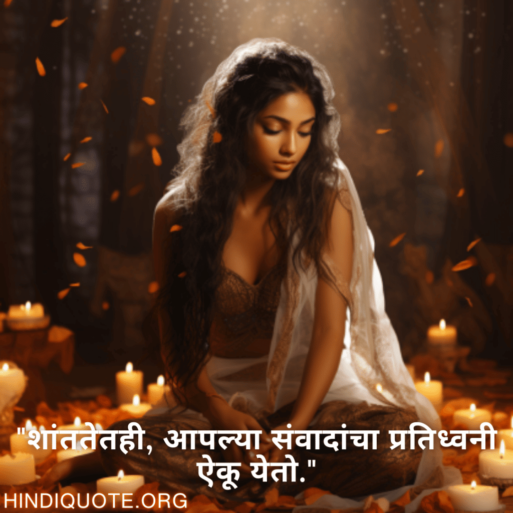 Breakup Quotes In Marathi On Cherished Memories "शांततेतही, आपल्या संवादांचा प्रतिध्वनी ऐकू येतो."