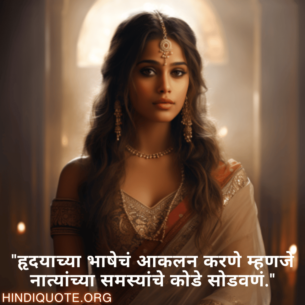 "हृदयाच्या भाषेचं आकलन करणे म्हणजे नात्यांच्या समस्यांचे कोडे सोडवणं."