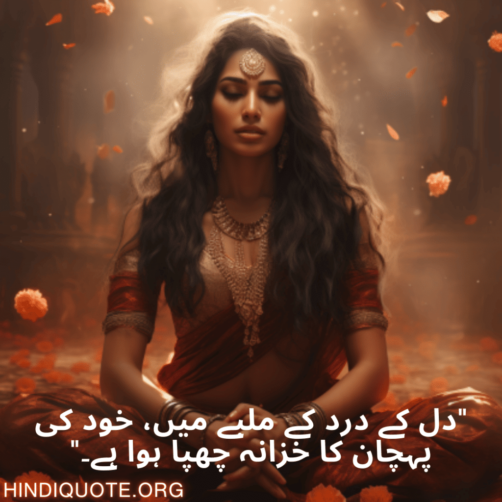 "دل کے درد کے ملبے میں، خود کی پہچان کا خزانہ چھپا ہوا ہے۔"
