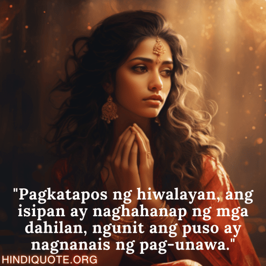 "Pagkatapos ng hiwalayan, ang isipan ay naghahanap ng mga dahilan, ngunit ang puso ay nagnanais ng pag-unawa."
