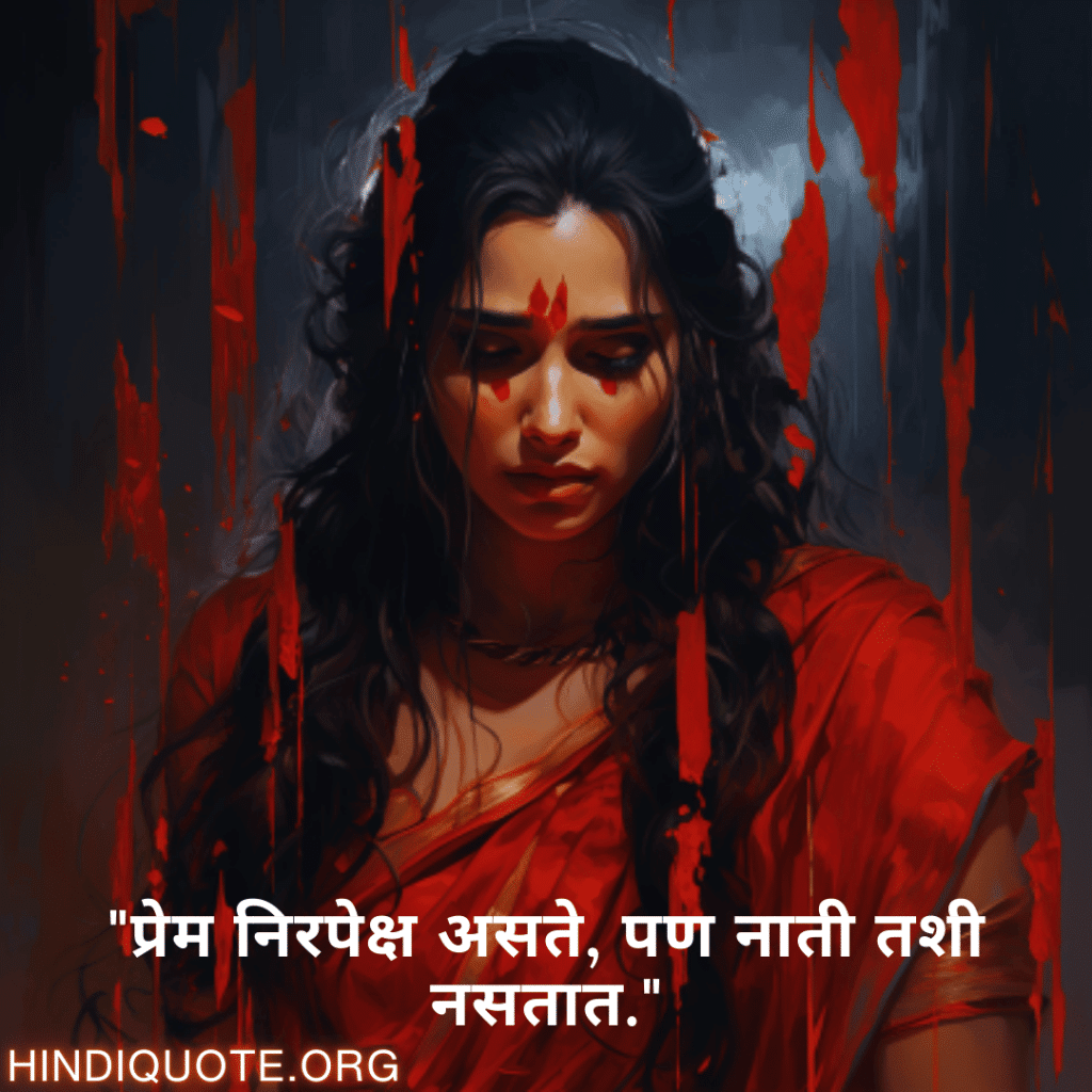 "प्रेम निरपेक्ष असते, पण नाती तशी नसतात."
