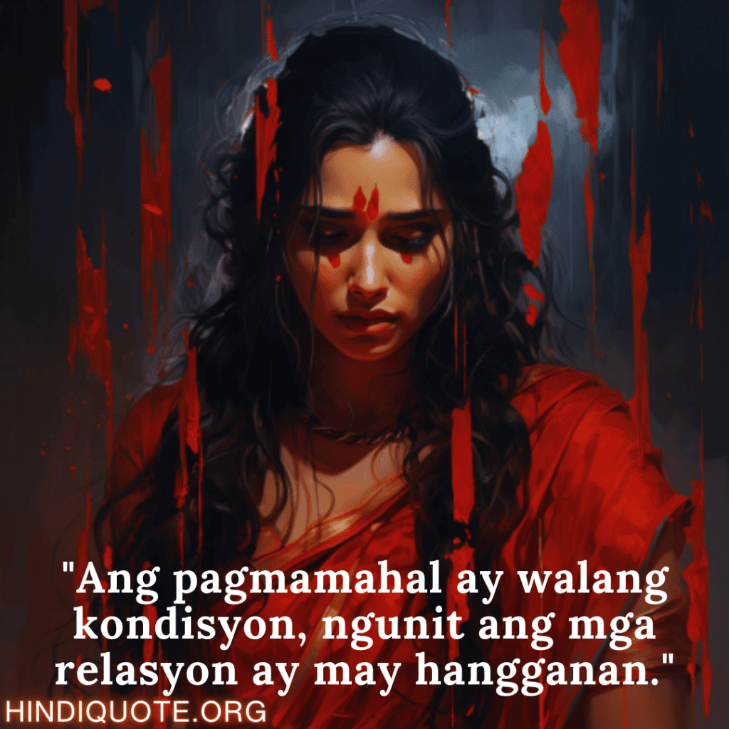 "Ang pagmamahal ay walang kondisyon, ngunit ang mga relasyon ay may hangganan."