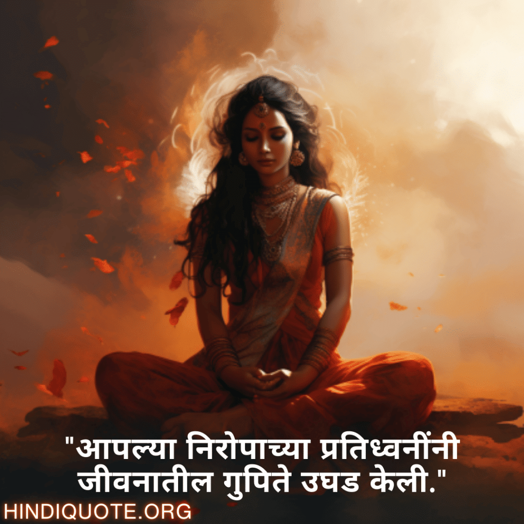 "आपल्या निरोपाच्या प्रतिध्वनींनी जीवनातील गुपिते उघड केली."