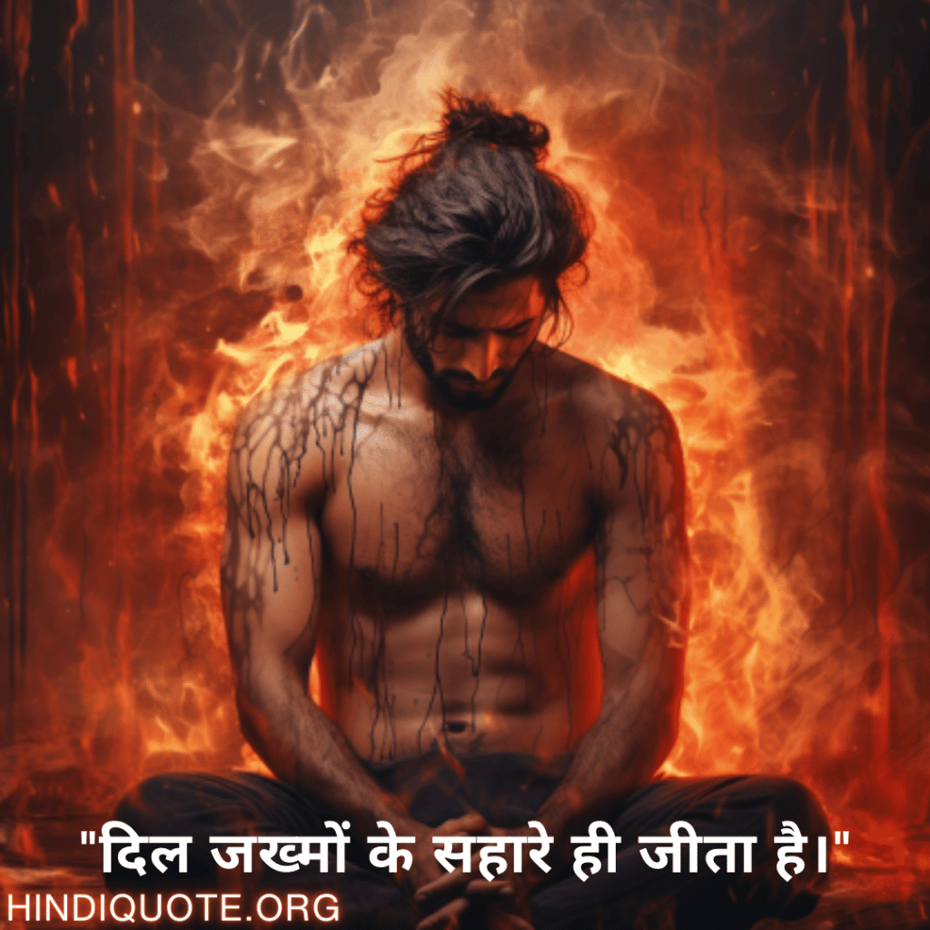 "दिल जख्मों के सहारे ही जीता है।"