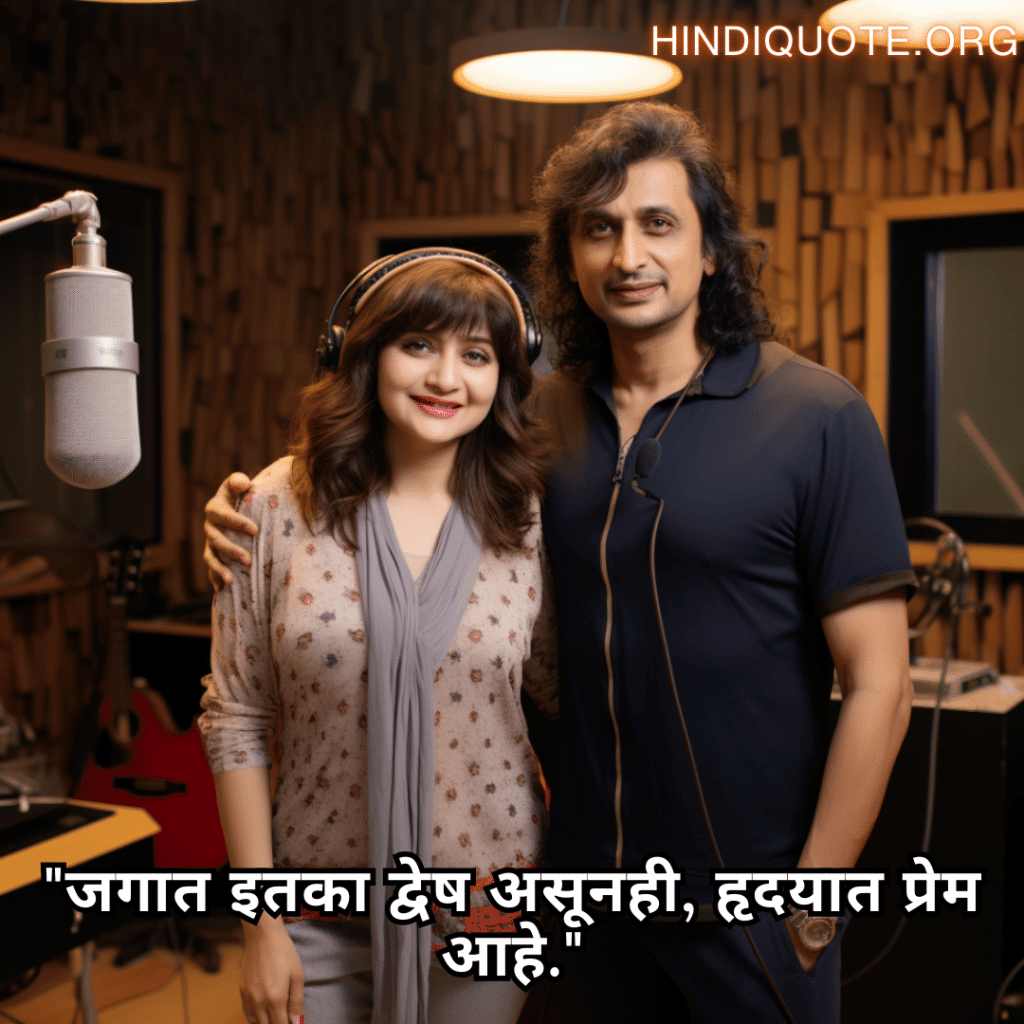 "जगात इतका द्वेष असूनही, हृदयात प्रेम आहे."