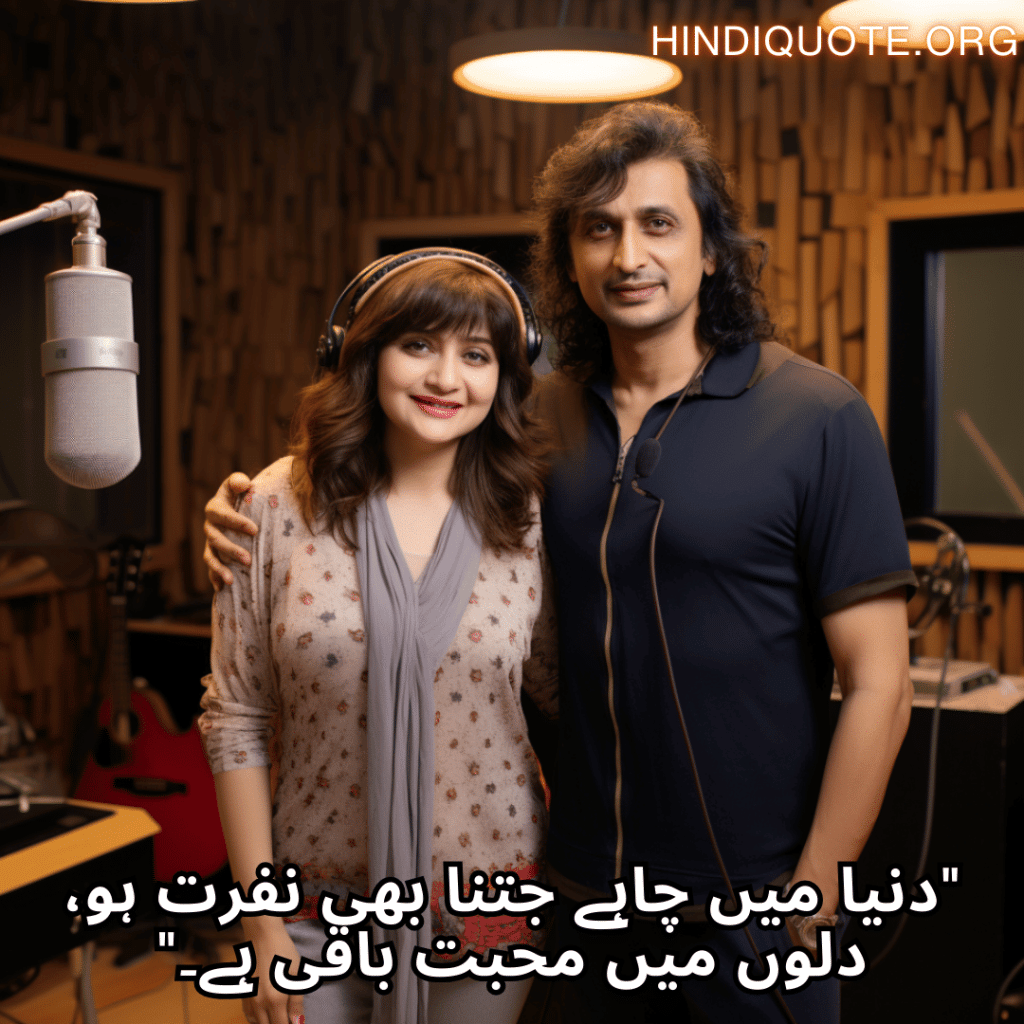 "دنیا میں چاہے جتنا بھی نفرت ہو، دلوں میں محبت باقی ہے۔"