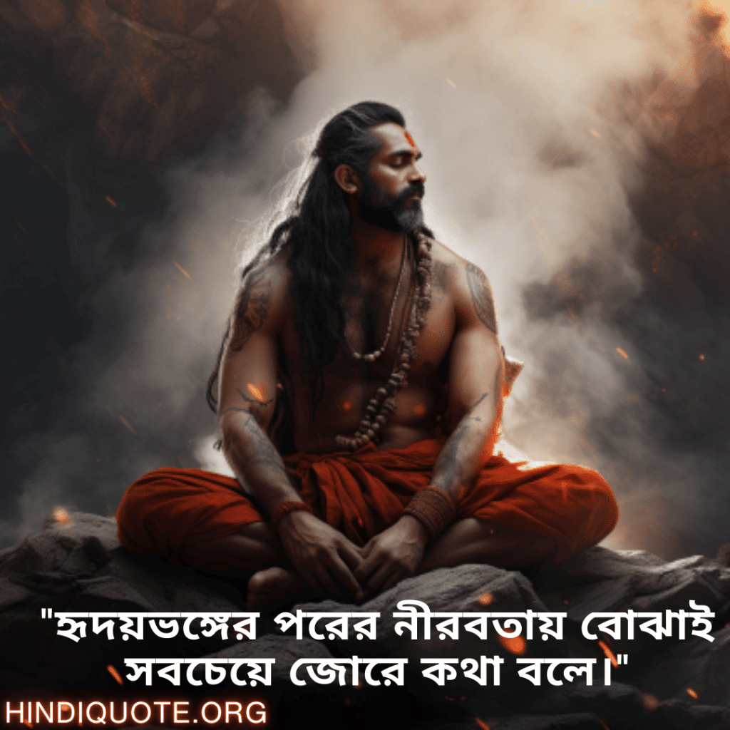 "হৃদয়ভঙ্গের পরের নীরবতায় বোঝাই সবচেয়ে জোরে কথা বলে।"